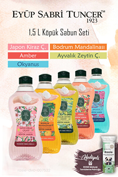 Eyüp Sabri Tuncer 5-Piece Foam Soap Set 1.5 L and Rosie