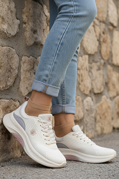 lumberjack CS-4474 Off-White Γυναικεία Άνετα Καθημερινά Αθλητικά Παπούτσια