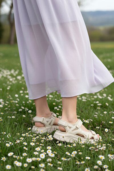 lumberjack Gn-2242 Beige Women's Comfort Daily Sandals