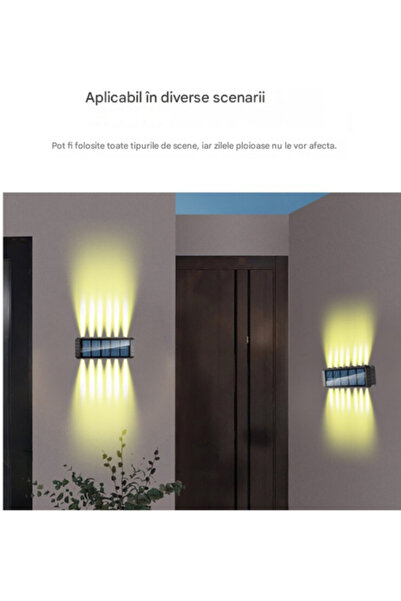OEM Σετ 2 τεμαχίων Ηλιακά Φωτιστικά Τοίχου με 16 LED, Φωτισμός πάνω-κάτω, Προ...