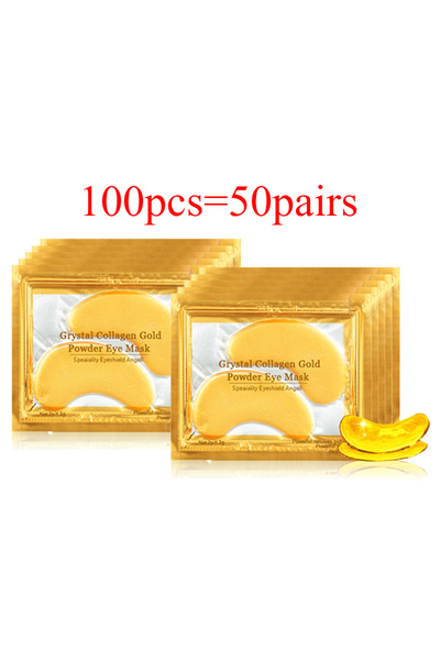Choice 100pcs(50pairs) 100pcs=50pairs Gold Collagen Eye Mask skincare Anti-Ag...