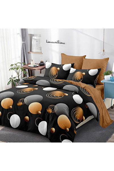 Pucioasa Lenjerie de pat cu elastic 180x200 pentru pat dublu Pucioasa, 6 pies...