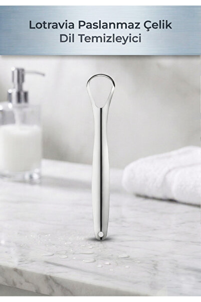 Lotravia Paslanmaz Çelik Dil Temizleyici - Dil Temizleme Çubuğu