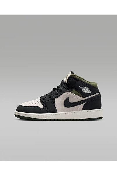 Nike Air Jordan 1 Mid Μαύρο Αθλητικό Παπούτσι Sportie