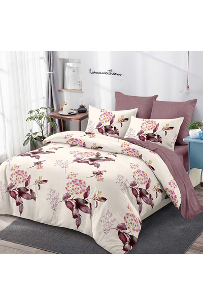 Pucioasa Lenjerie de pat cu elastic 180x200 pentru pat dublu Pucioasa, 6 pies...
