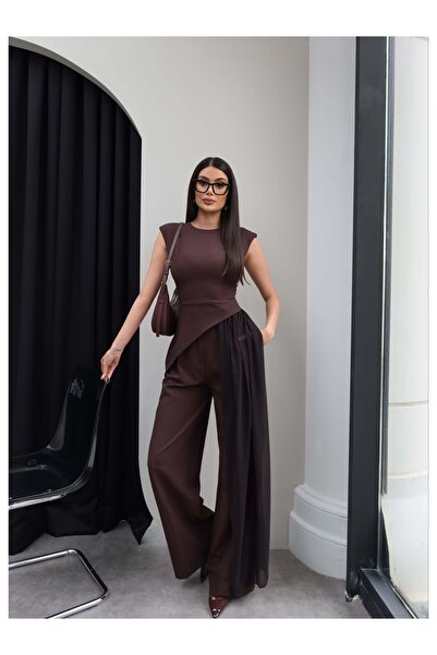 ESRAHELVACI Ασύμμετρο Σετ Δύο Τεμαχίων από Τούλι