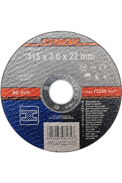 Sthor Disc de tăiere metal 115 x 3 x 22 mm