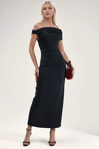 Hiccup Ασύμμετρο φόρεμα με λαιμόκοψη Bodycon Maxi