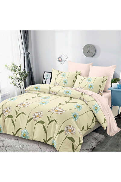 Pucioasa Lenjerie de pat cu elastic 180x200 pentru pat dublu Pucioasa, 6 pies...