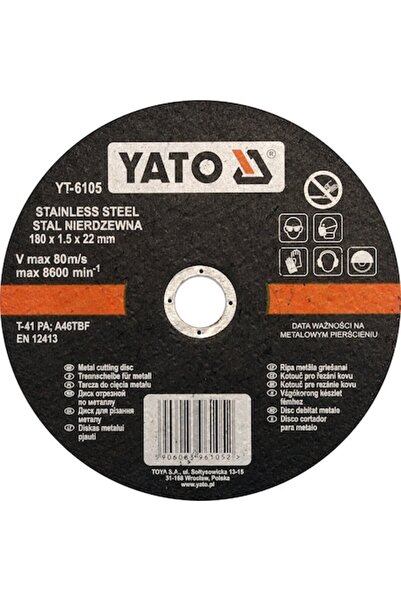 yato Disc de tăiere din oțel inoxidabil 180 x 1.5 x 22 mm