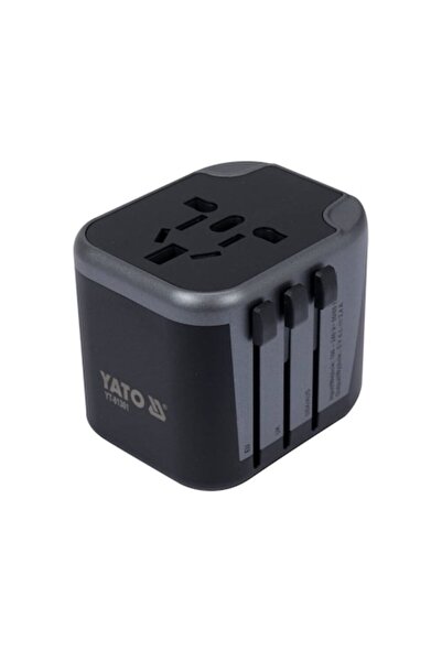 yato Travel Adapter, 2xUSB, Child Protection, 1840W, 12W