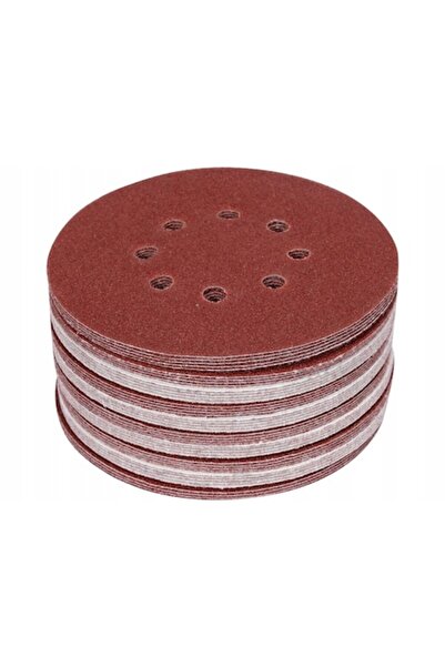 yato Discuri abrazive, 150mm, P100, set de 50 bucăți, 8 găuri, oxid de aluminiu