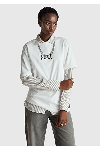 United Colors of Benetton Unisex Λευκό 100% Βαμβακερό T-Shirt The Beatles