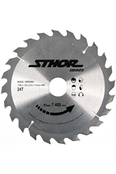 Sthor Lamă de ferăstrău circular pentru lemn, cu carbură de tungsten, 184x30x...