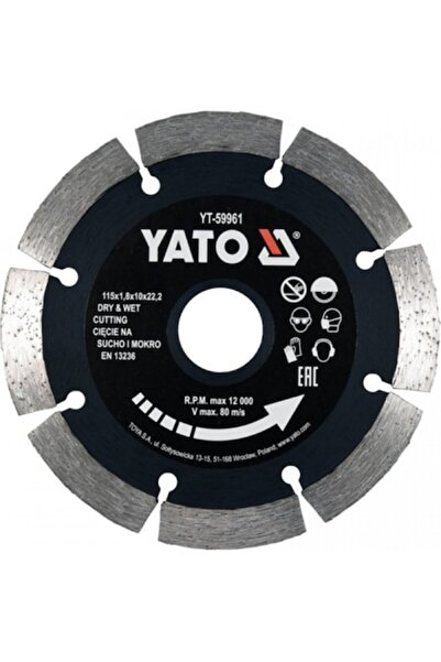 yato Disc diamantat segmentat, 115X22.2X1.8MM