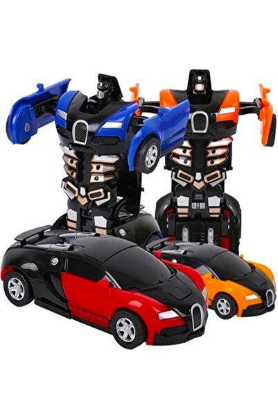 MERCANCO 2ADET Öğretici Oyuncaklar Robota Dönüşen Spor Araba Lamborghini Oyun...