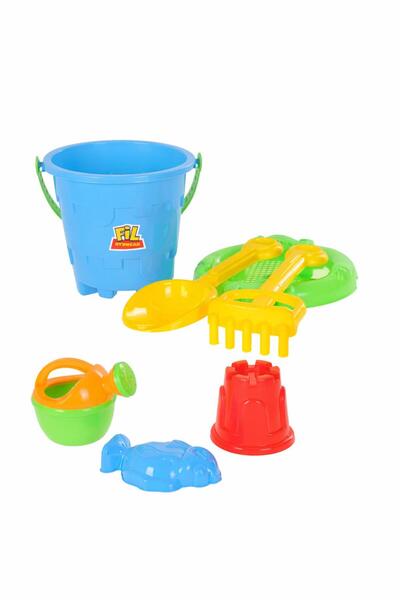 hak-iş oyuncak Round Large Figured Bucket Set (28X20 cm) - Single Shipment