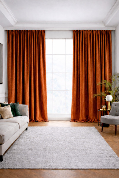 GOCCIA HOME Velvet Chenille Extra Foam Single Wing Living Room Living Room Ba...