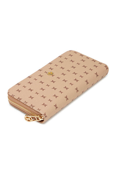 Tergan Kahverengi Print Kadın Cüzdan - S1CB00055823-T2E
