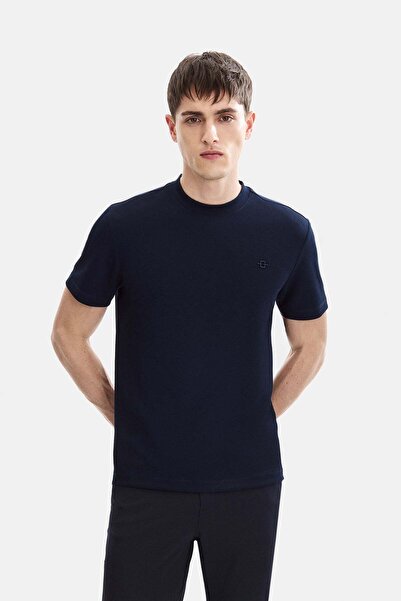 Back And Bond Lacivert Regular Fit Bisiklet Yaka Basic Tişört