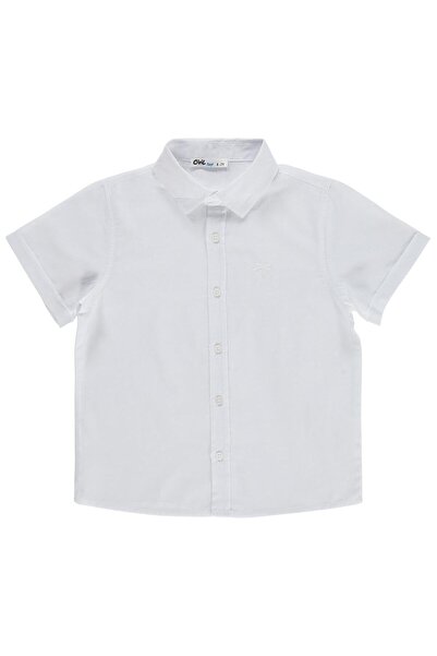 Civil Boys Βασικό κοντομάνικο πουκάμισο για 6-9 ετών - Λευκό