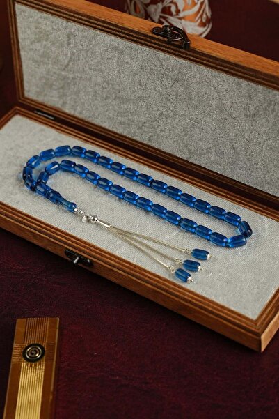 dergah tesbih Ασημένιο σχέδιο κάψουλας μοντέλου Blue Fire-i Squeeze Amber Χάν...