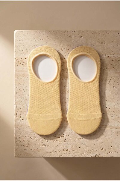 Katia&Bony Γυναικείες κάλτσες μπαλαρίνας Basic Colorful Invisible κίτρινες