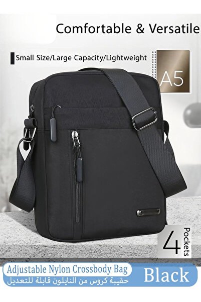 Generic Black Crossbody Bag Shoulder Bag with Adjustable Strap and Small Side...