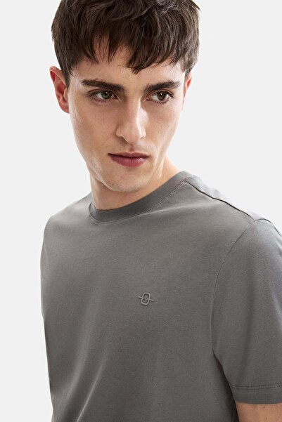 Back And Bond Dark Gray Regular Fit Crew Neck T-Shirt