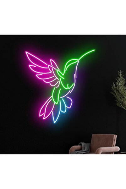 Slasa Flying Bird LED Neon Sign 55x40 cm Multicolor Light with 6mm Acrylic Base