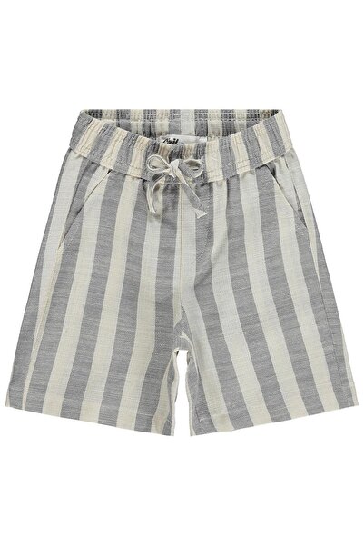 Civil Boys Αυτοσχεδιασμένο Ριγέ Κάπρι για 2-5 Ετών - Γκρι