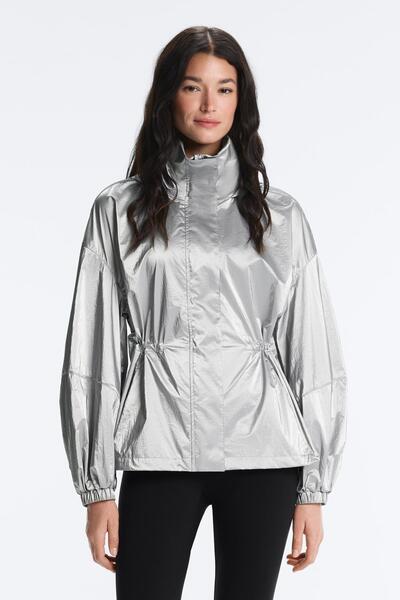 Oysho Metalik efektli su geçirmez ceket