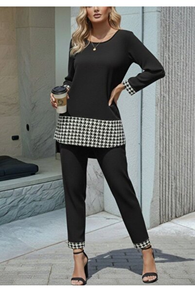 Wear Up Γυναικείο μακρυμάνικο σετ με στρογγυλή λαιμόκοψη με λεπτομέρεια από β...