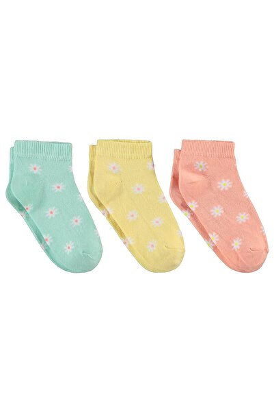 Civil Girls Κάλτσες-μποτάκια για κορίτσια 3 τεμαχίων, 2-12 ετών, με σχέδιο λο...