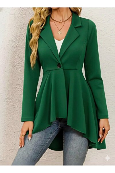 Wear Up Γυναικείο μακρυμάνικο γιακά με κουμπιά μπροστά Long Atlas Blazer Jacket