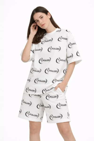 Wear Up Σετ μπλουζάκι και σορτς με στάμπα μπροστά και πίσω, άνετη εφαρμογή, κ...