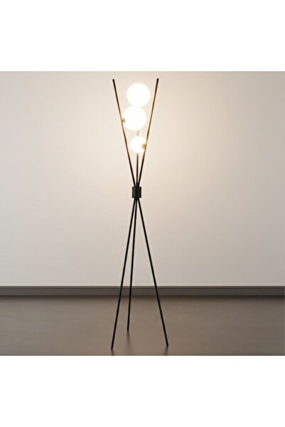 Majestic Home Xalina Modern 3-Light Globe Floor Lamp -Majestic Xalina Floor Lamp