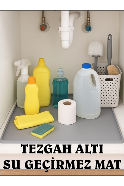 St Morritz Su Geçirmez Tezgah Altı Düzenleyici Silikon Mat Lavabo Altı Organi...
