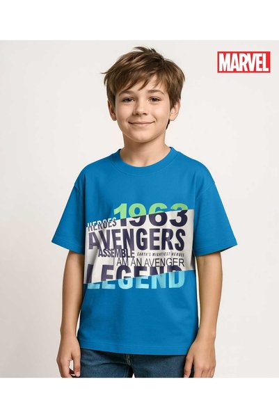 Pine Kids Marvel Single Jersey Knit Drop Shoulder Half Sleeves Oversized T-Sh...
