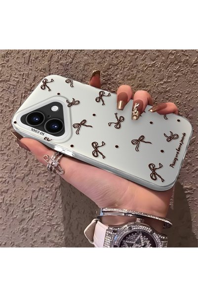 CHICASELUX حافظة متوافقة مع iPhone 17 ذات جودة عالية مع طباعة فيونكة بنية الل...
