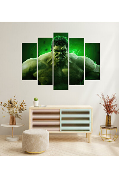 tablomaxtbx 5 Parça Hulk Süper Kahraman Temalı Animasyon Çocuk Dekoratif Oda ...