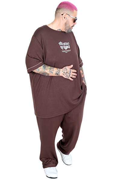 ModeXL Cămașă Mode XL Mărime Plus cu guler Apas și mânecă scurtă U26380 MARO