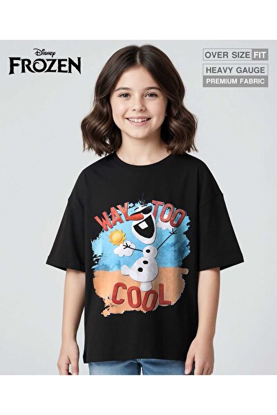 Pine Kids Disney Single Jersey Knit Drop Shoulder Oversized T-Shirt with Olaf...