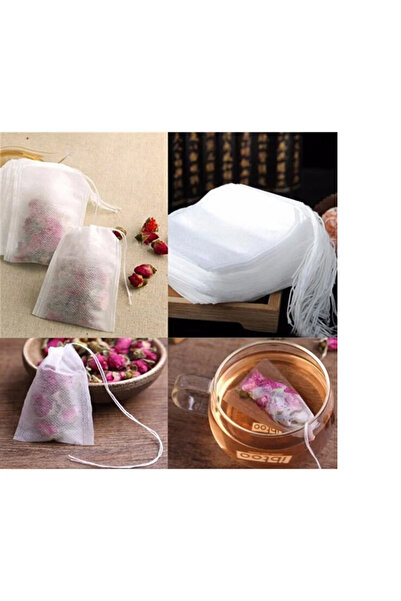 BALCI HEDİYELİK 100 Adet İpli Çaydanlık İçi Çay Demleme Poşeti Filtre Kahve B...