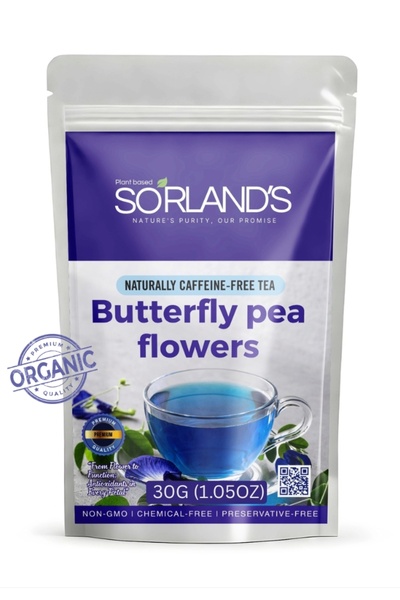 SORLAND Premium Butterfly Pea Flowers (30g) – Blue Pea Tea | Caffeine-Free He...