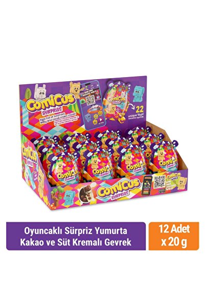 Comicus Surprise Oyuncaklı Sürpriz Yumurta Kakao ve Süt Kremalı Gevrek 20gr x...