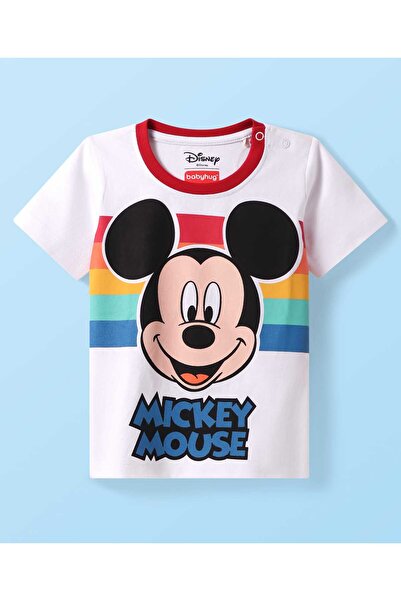 Babyhug Disney Single Jersey Half Sleeves T-Shirt With Mickey Mouse Graphics ...