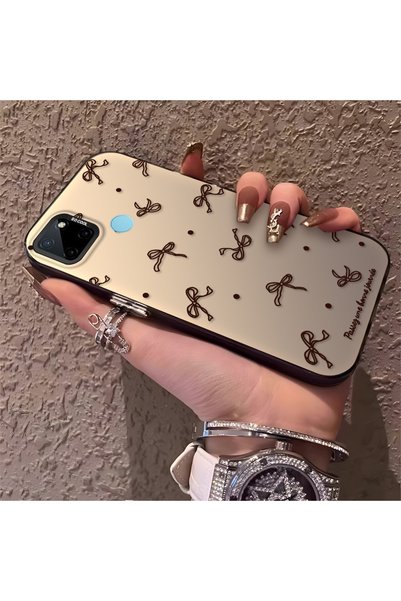 CHICASELUX حافظة متوافقة مع Realme C25Y/C21Y ذات جودة عالية وطباعة بني اللون ...