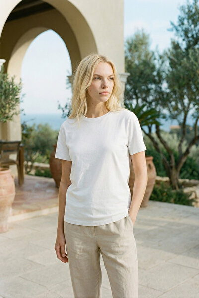 Mero Life Γυναικείο μπλουζάκι από 100% βαμβάκι Basic Comfort Fit Lycra με μαλ...