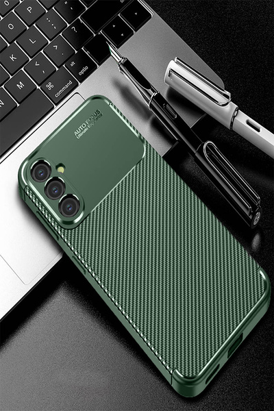 Nezih Case Samsung Galaxy A37 Uyumlu Kamera Korumalı Karbon Tasarım Koruyucu ...